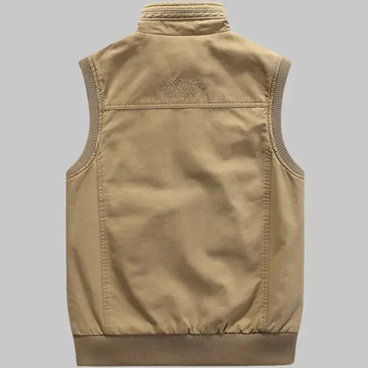 Vintage utility-vest met meerdere zakken voor heren