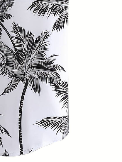 Ethan - hawaiishirt met kokospalmprint