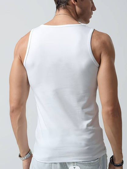 Charles – effen tanktop met ronde hals