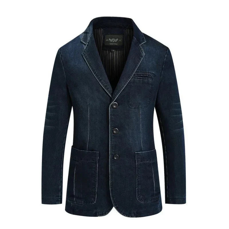 Ervin | Heren blazer van denimkatoen