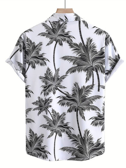 Ethan - hawaiishirt met kokospalmprint