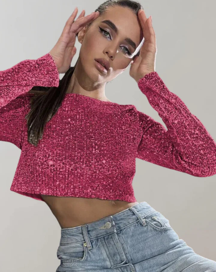 Odessa – sprankelende crop top voor een glamoureuze uitstraling