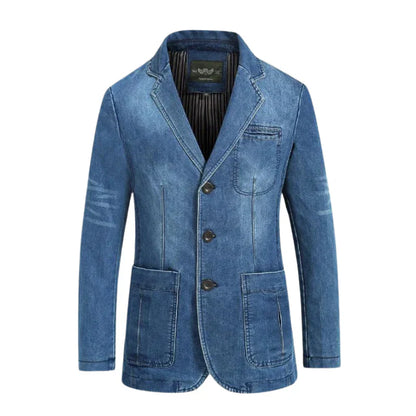 Ervin | Heren blazer van denimkatoen