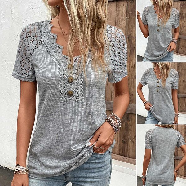 Laura – elegant allure kanten t-shirt