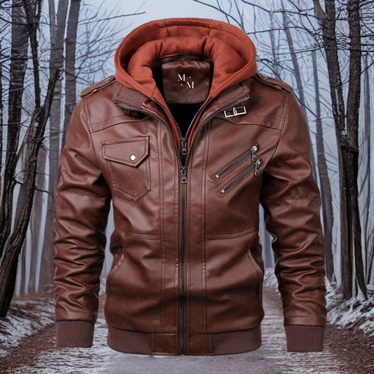 Heatleather – premium warm leren jack met capuchon