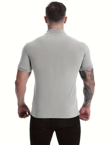 Oliver – slim-fit geribd overhemd voor heren