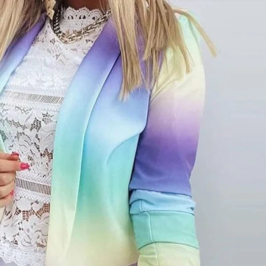 Thanea | Damen langarm tie-dye blazer