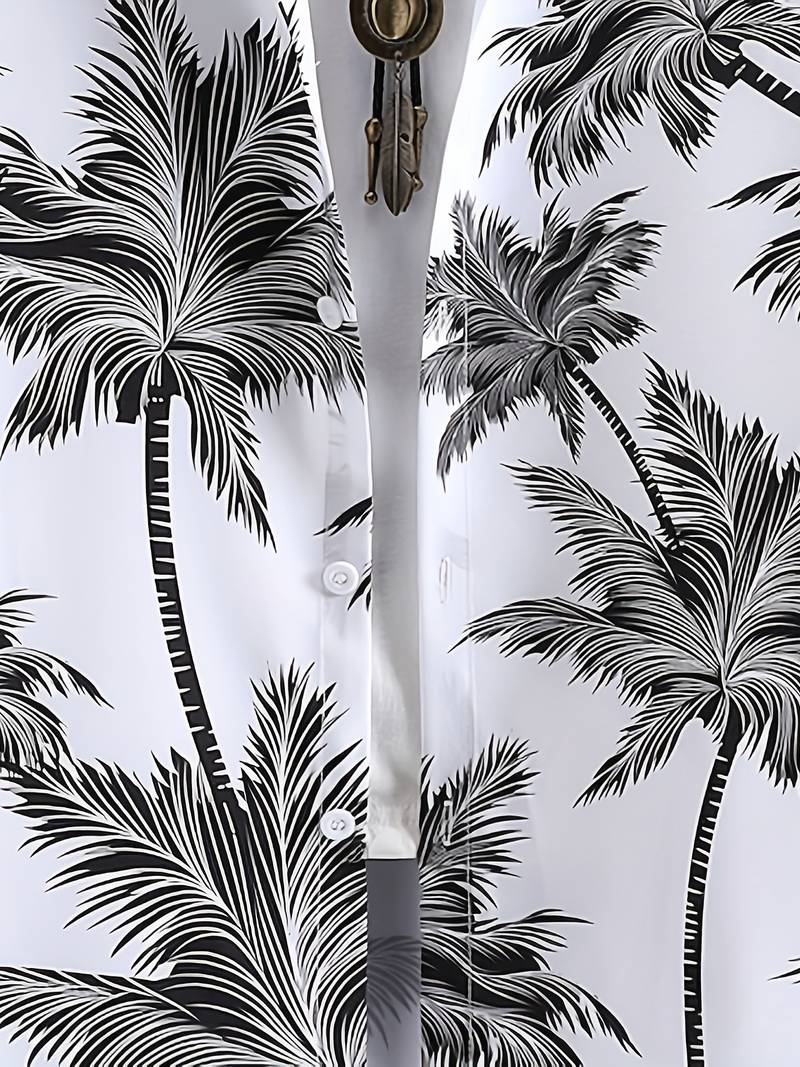 Ethan - hawaiishirt met kokospalmprint