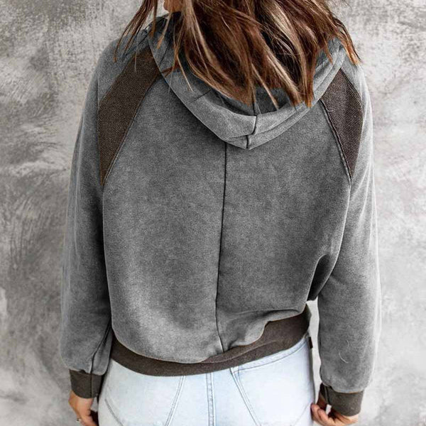 Casual sweatshirt met capuchon en lange mouwen