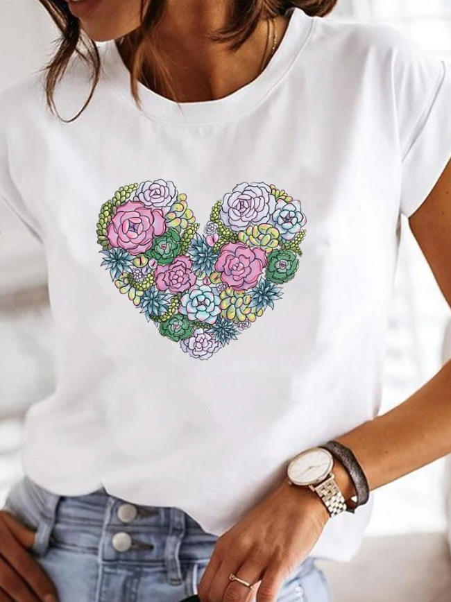 ROSALINDA - Super stijlvol T-shirt met extravagante zomerdessins