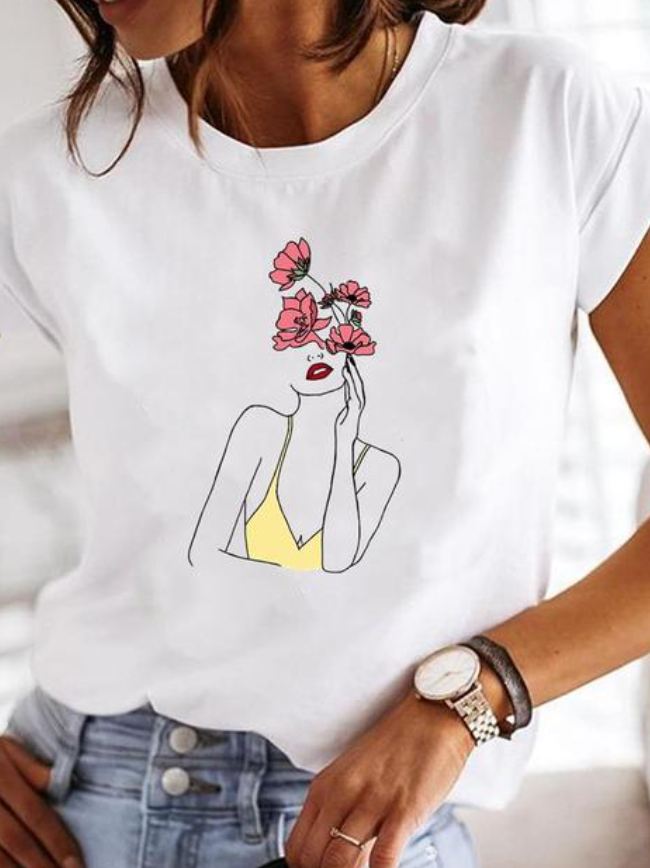 ROSALINDA - Super stijlvol T-shirt met extravagante zomerdessins