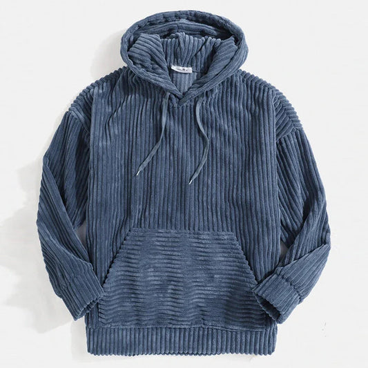 Geribde corduroy hoodie - zereno