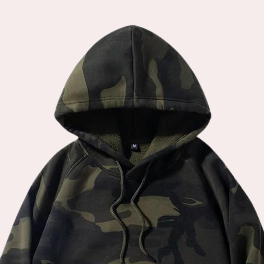 Costas - verstelbare camouflagehoodie voor heren