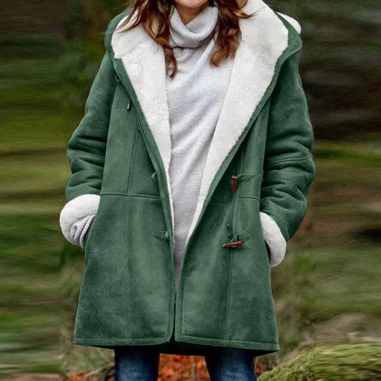 Isabella - casual fleece gevoerde jas met capuchon