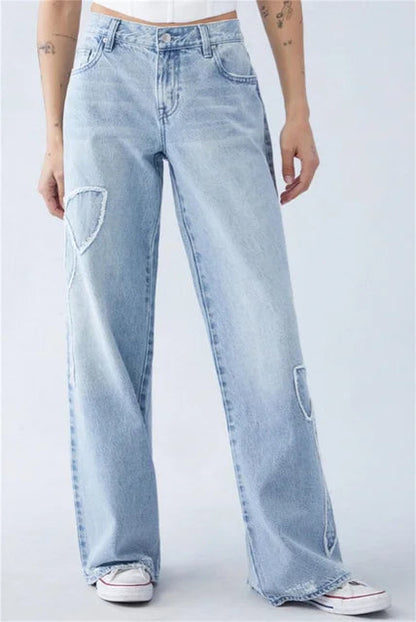 Lavey - baggy jeans met strikken