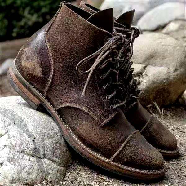 Dunkelbraun Schnürstiefel für herren