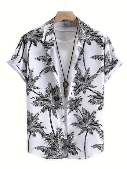 Ethan - hawaiishirt met kokospalmprint