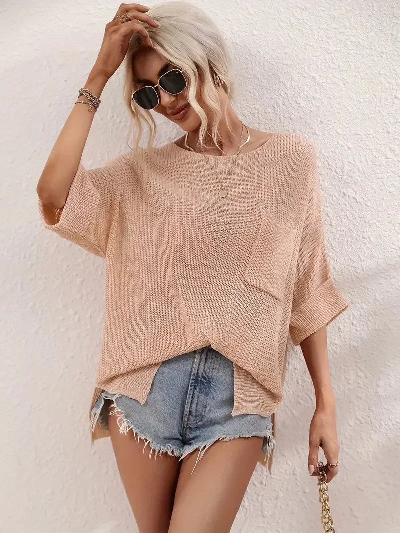 Gebreide blouse in oversized voor de zomer | feline