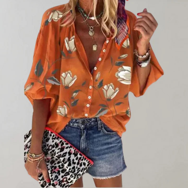 Leona – trendy bloemenblouse