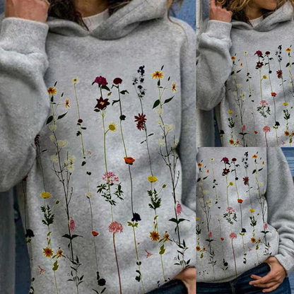 Elle&Vire - Hoodie met bloemenprint