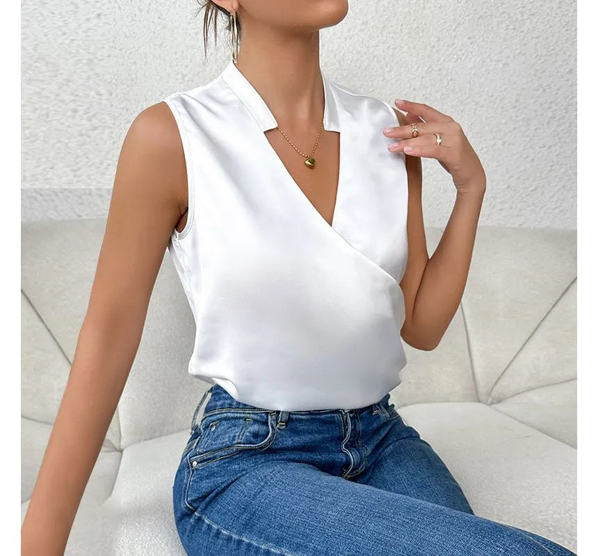 Elegant - mouwloze effen top