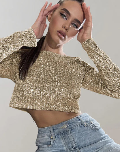 Odessa – sprankelende crop top voor een glamoureuze uitstraling