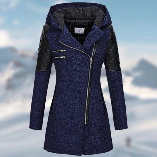 Zin -  lange dames winterjas met capuchon