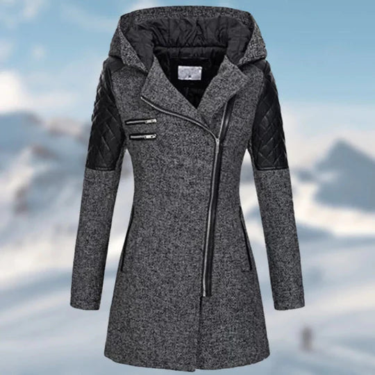 Zin -  lange dames winterjas met capuchon