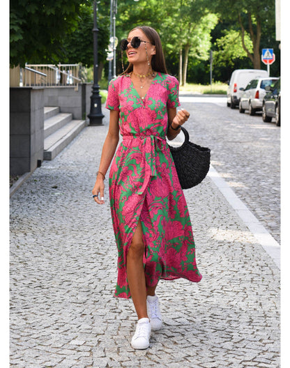 Zomerse maxi-jurk met bloemen - Linda