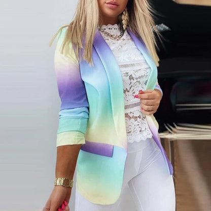 Thanea | Damen langarm tie-dye blazer