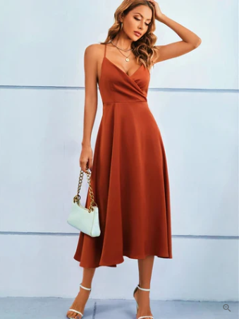 Scarlett - top strapless, rugloze satijnen maxi-jurk