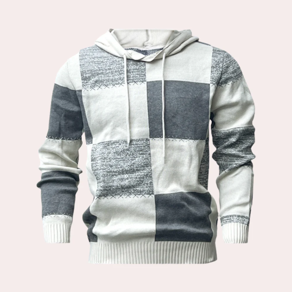 Greco - moderne patchwork hoodie voor heren