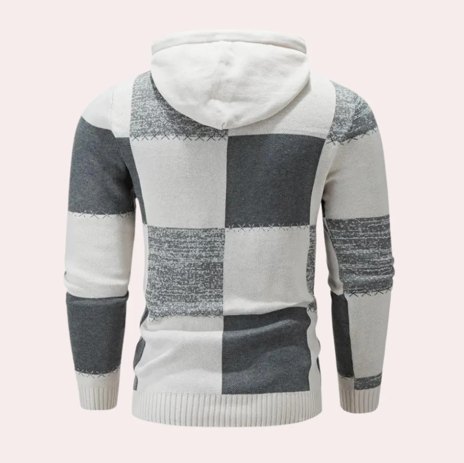 Greco - moderne patchwork hoodie voor heren