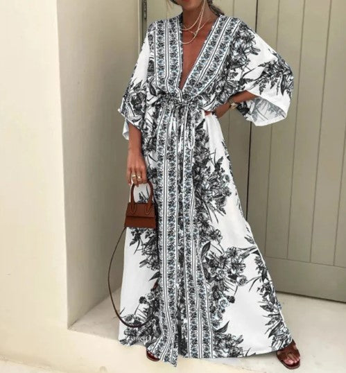 Mia – Jurk met etnische print in boho maxi-stijl