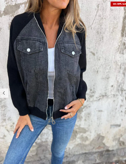 Olena – modern jasje met denim