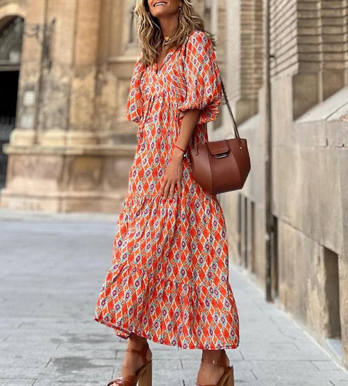 Isabella – maxi-jurk met vintage print