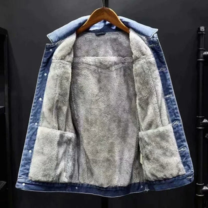 Denim jack met dikke wollen voering - otto