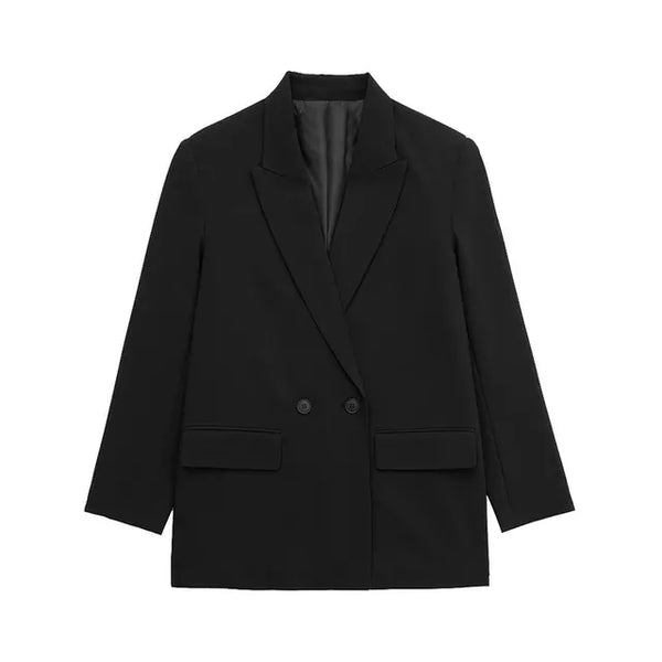 Amiah - elegante blazer met lange mouwen en een gestructureerd dessin