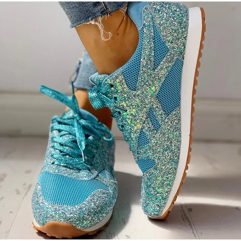 Ondine | sportschoenen met glitters en pailletten