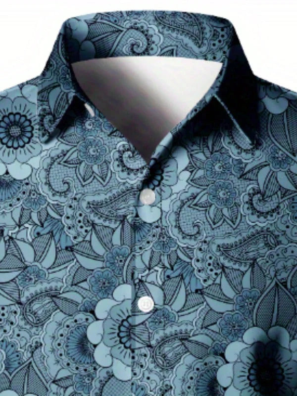 Blouse - in blauwtinten