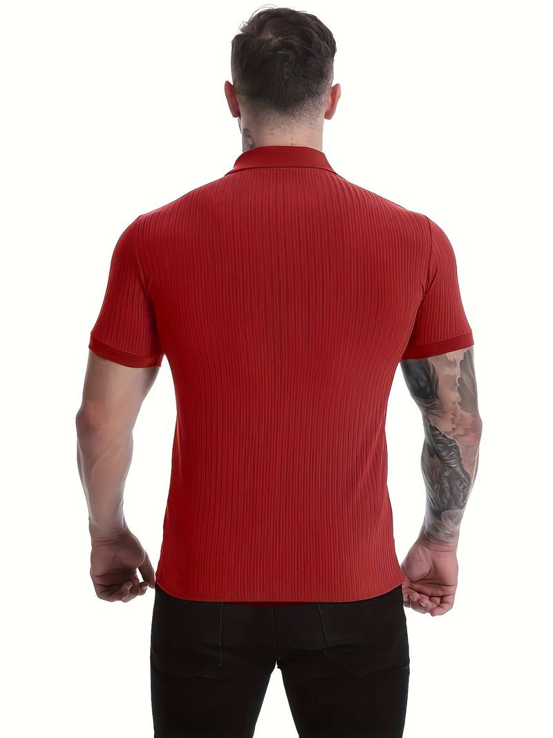 Oliver – slim-fit geribd overhemd voor heren