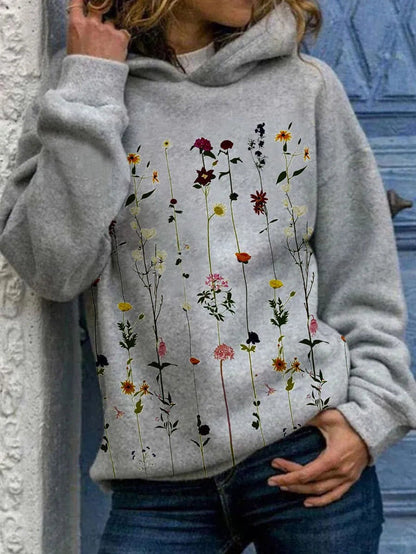 Elle&Vire - Hoodie met bloemenprint