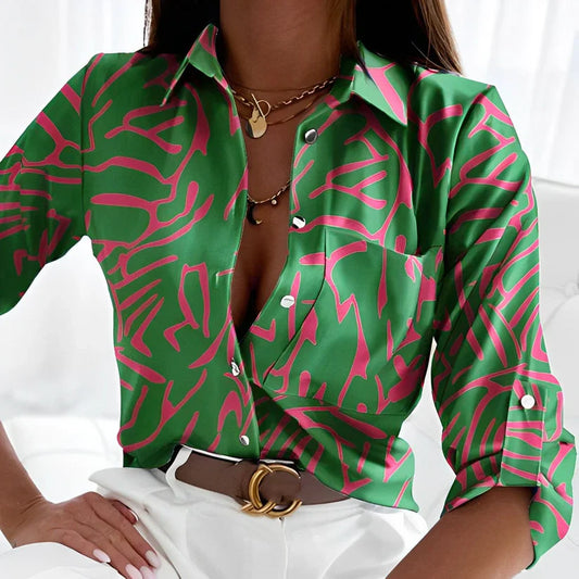 Eva Janssen - elegante groene blouse