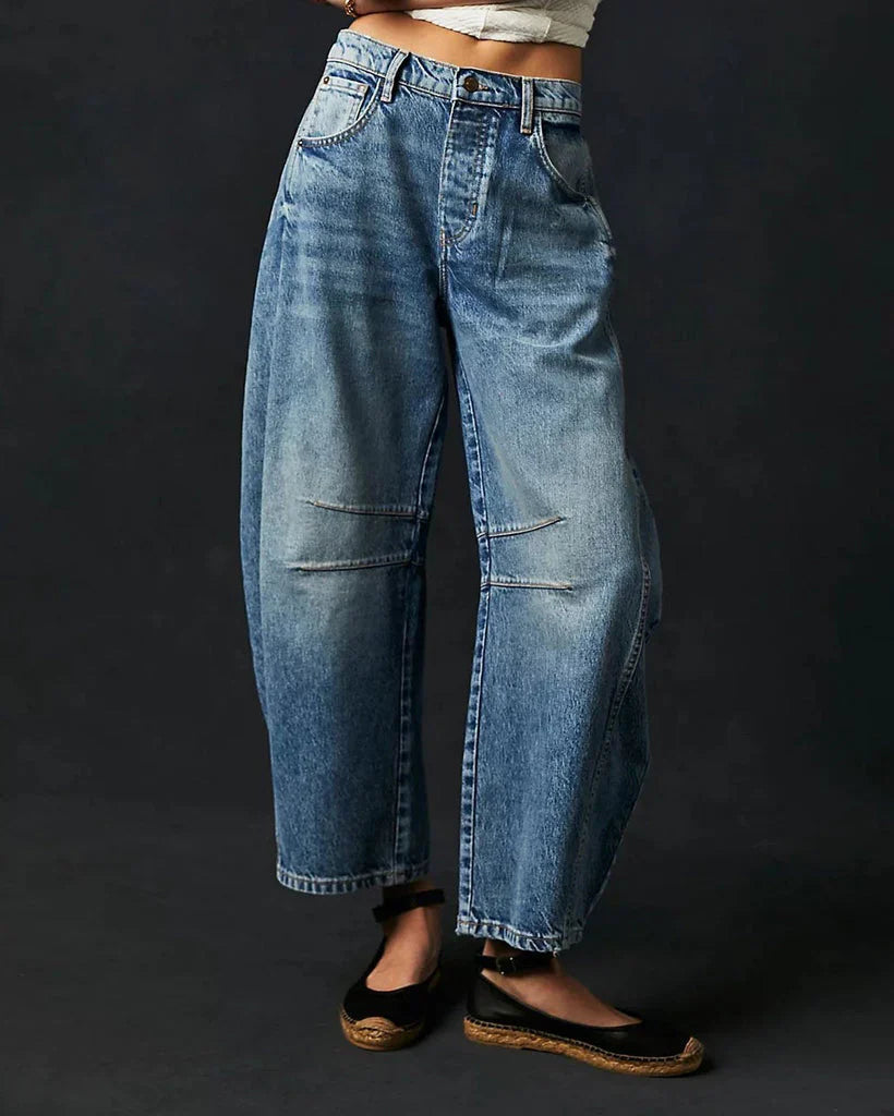 Ava - barreljeans met middelhoge taille voor dames