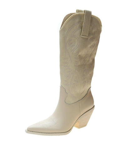 Leren dames cowboylaarzen kniehoog - must-have voor de winter