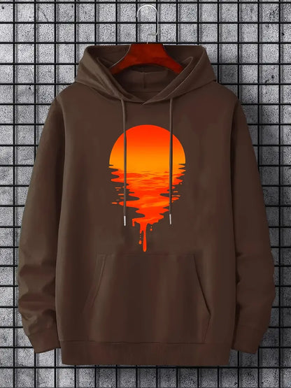 Robert - hoodie met zonsondergangprint voor heren