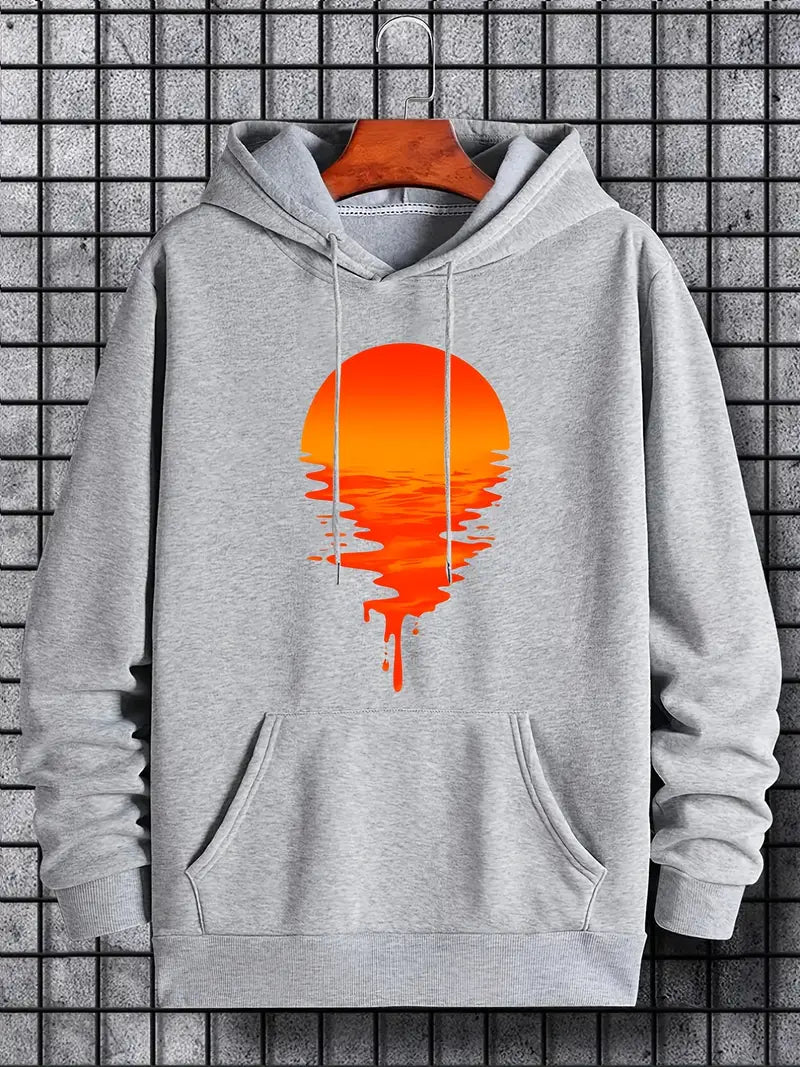 Robert - hoodie met zonsondergangprint voor heren