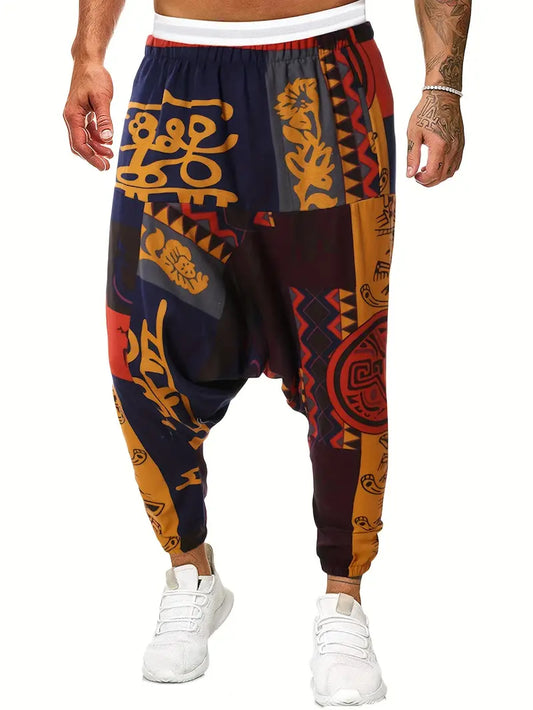 Christopher herenjoggingbroek met tribalprint