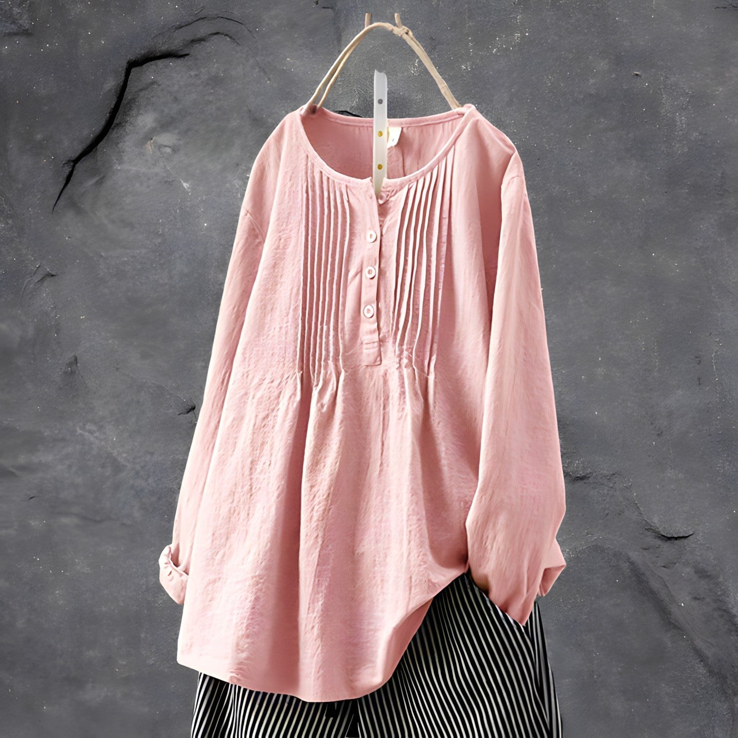 Handgemaakte stijlvolle losse blouse