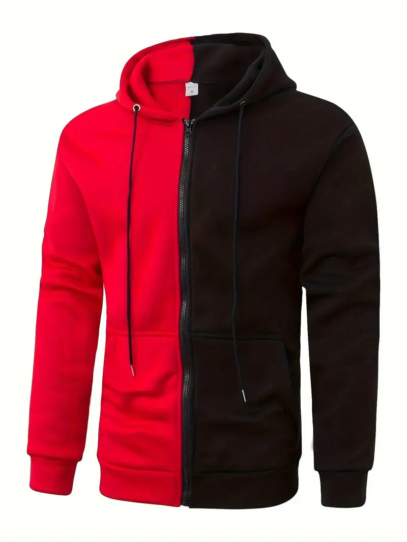 Declan tweekleurige hoodie met rits